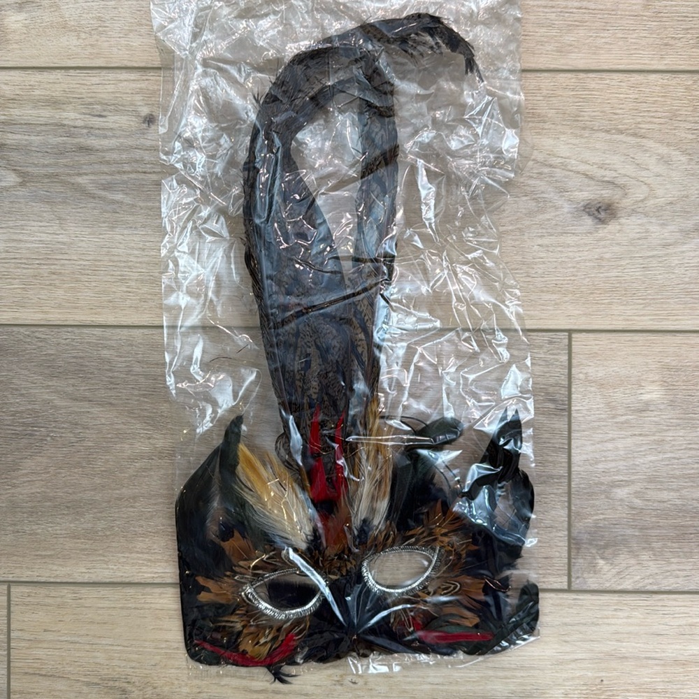 NIB Feather Masquerade Mask